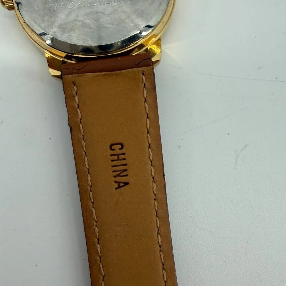 Armitron Tweety Bird Watch Water Resistant Vintage 2000 WORKS Y2K‎ Brown Band